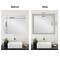 Amanti Art Mirror Makeover Bathroom Mirror Frame Border Kit - Fully Assembled Peel and Stick Frame - Mirror NOT Included - Vista Brushed Nickel Trim